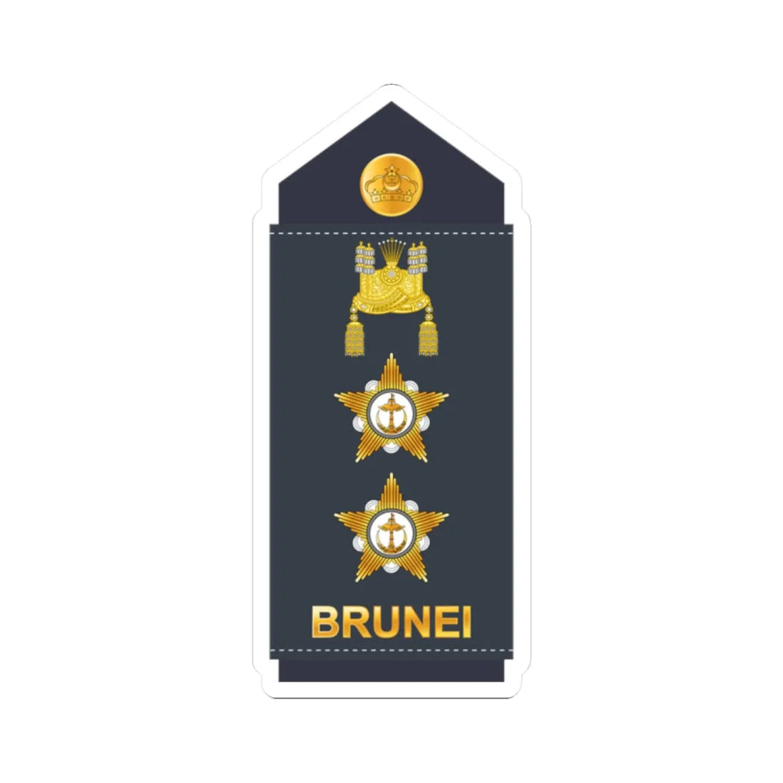 15.RBrAF COL (Brunei) (Military Rank) STICKER Vinyl Kiss-Cut Decal 2 Inch White - The Sticker Space