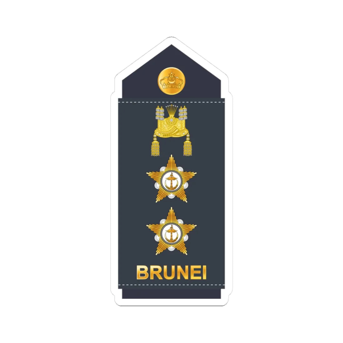 15.RBrAF COL (Brunei) (Military Rank) STICKER Vinyl Kiss-Cut Decal 3 Inch White - The Sticker Space