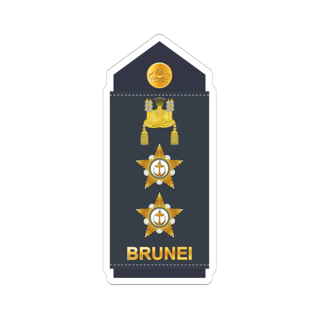 15.RBrAF COL (Brunei) (Military Rank) STICKER Vinyl Kiss-Cut Decal 6 Inch White - The Sticker Space