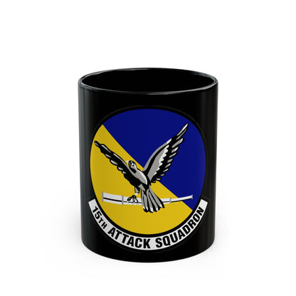 15th Attack Squadron Emblem (U.S. Air Force) Black Coffee Mug-11oz-The Sticker Space