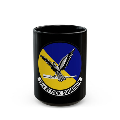 15th Attack Squadron Emblem (U.S. Air Force) Black Coffee Mug-15oz-The Sticker Space