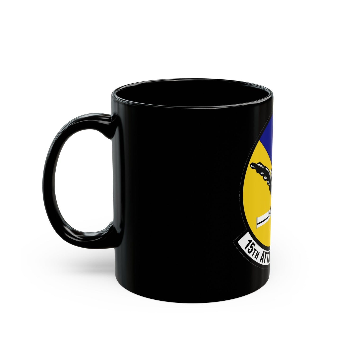 15th Attack Squadron Emblem (U.S. Air Force) Black Coffee Mug-The Sticker Space