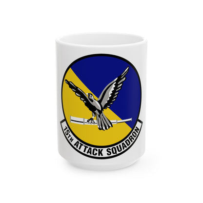 15th Attack Squadron Emblem (U.S. Air Force) White Coffee Mug-15oz-The Sticker Space