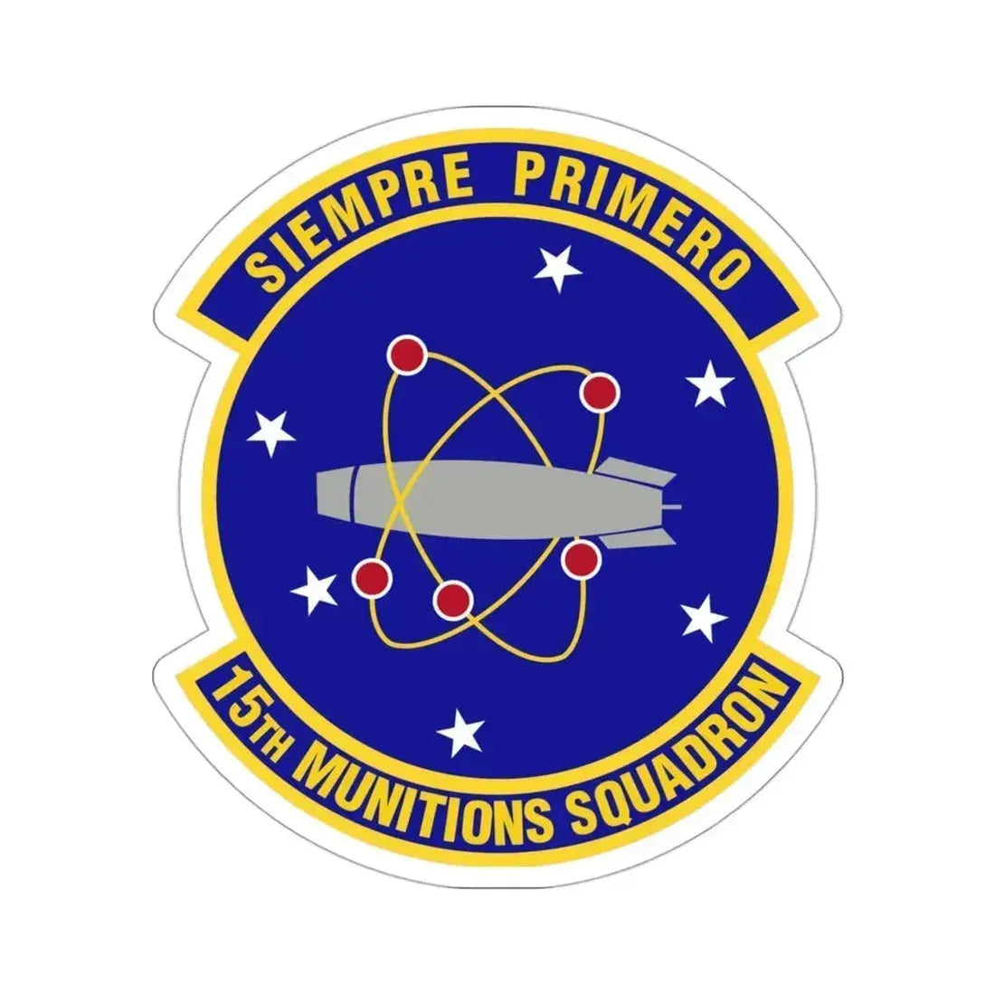 15th Munitions Squadron (U.S. Air Force) STICKER Vinyl Die-Cut Decal 3 Inch - The Sticker Space
