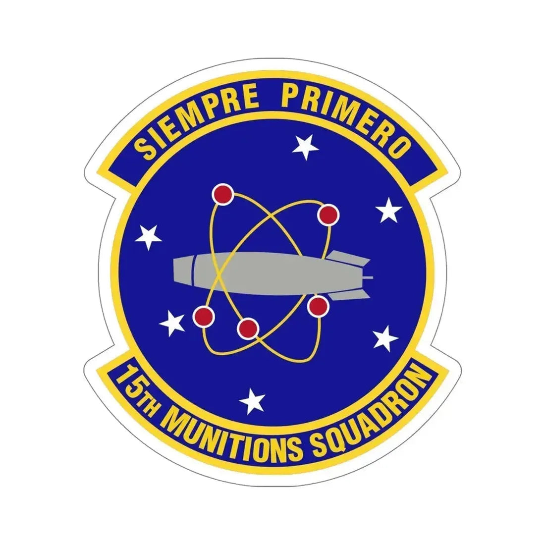 15th Munitions Squadron (U.S. Air Force) STICKER Vinyl Die-Cut Decal 6 Inch - The Sticker Space