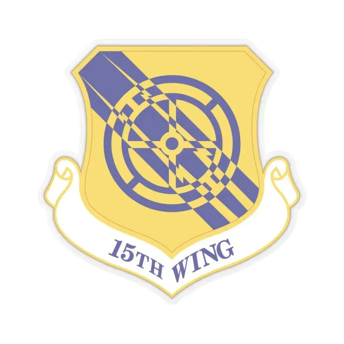 15th Wing (U.S. Air Force) STICKER Vinyl Kiss-Cut Decal 3 Inch Transparent - The Sticker Space