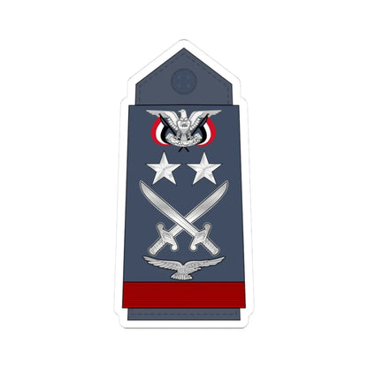 15.YAF GEN (Yemen) (Military Rank) STICKER Vinyl Kiss-Cut Decal 3 Inch White - The Sticker Space