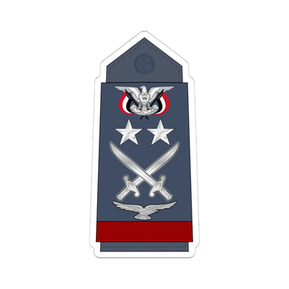 15.YAF GEN (Yemen) (Military Rank) STICKER Vinyl Kiss-Cut Decal 6 Inch White - The Sticker Space