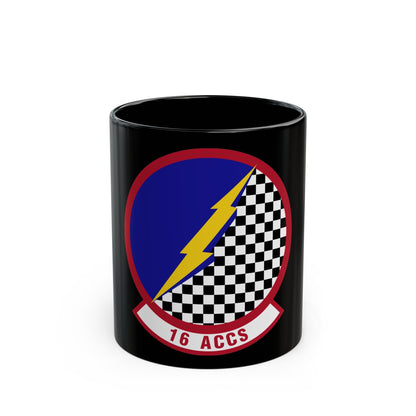 16 Airborne Command and Control Squadron ACC (U.S. Air Force) Black Coffee Mug-11oz-The Sticker Space