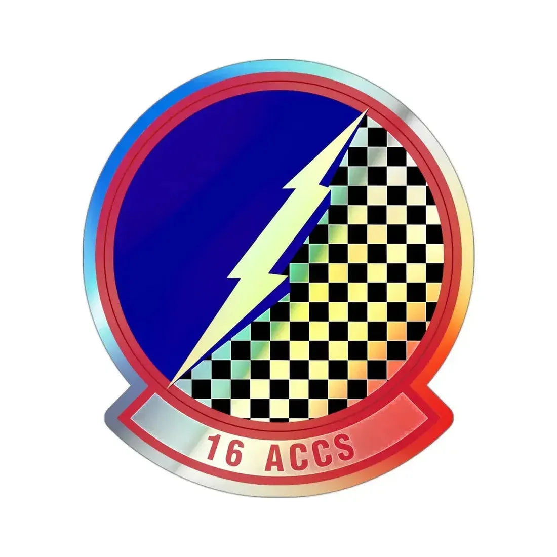 16 Airborne Command and Control Squadron ACC (U.S. Air Force) Holographic STICKER Die-Cut Vinyl Decal - The Sticker Space