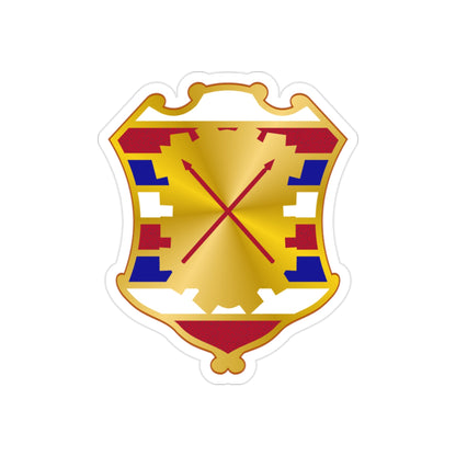 16 Antiaircraft Artillery Gun Battalion (U.S. Army) REVERSE PRINT Transparent STICKER-2" × 2"-The Sticker Space