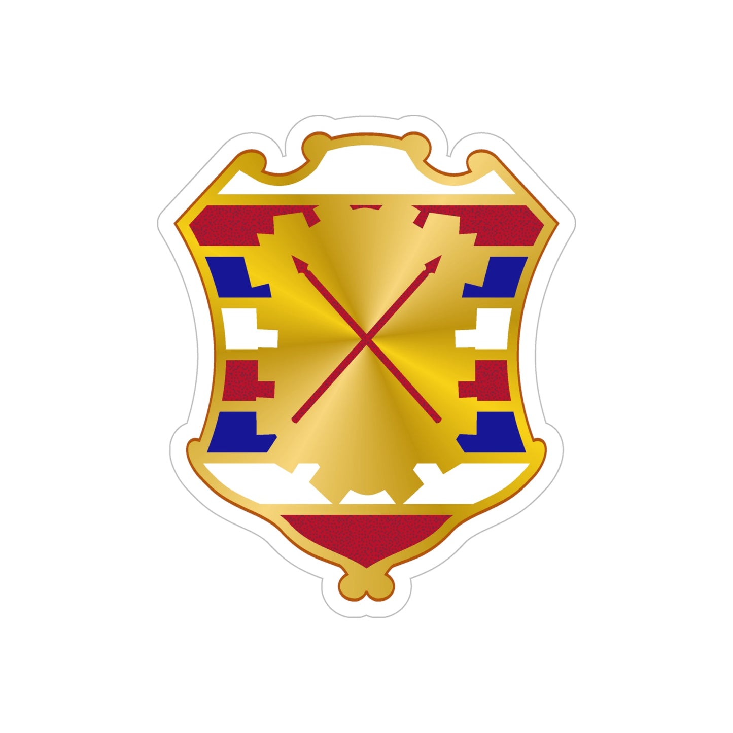 16 Antiaircraft Artillery Gun Battalion (U.S. Army) REVERSE PRINT Transparent STICKER-6" × 6"-The Sticker Space