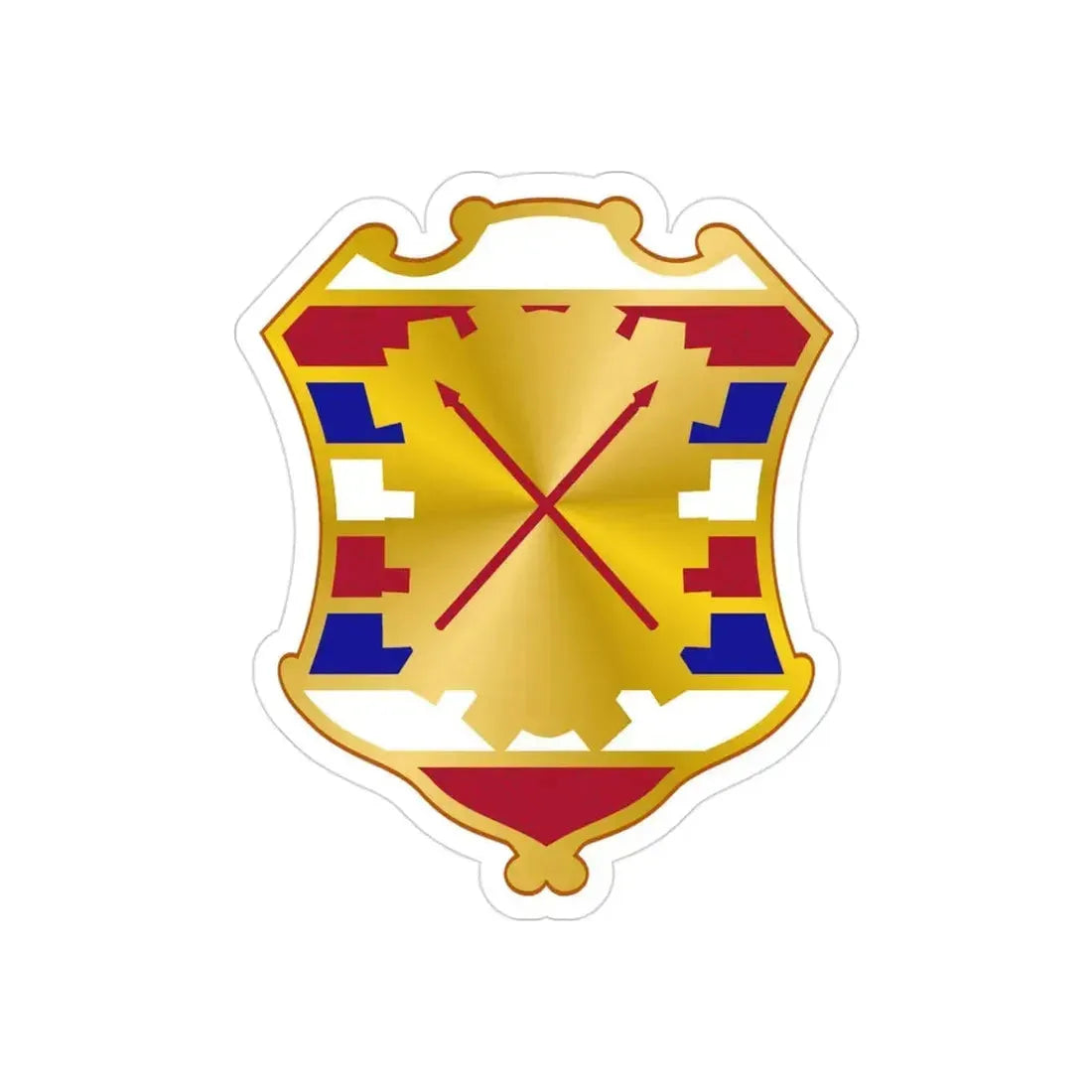 16 Antiaircraft Artillery Gun Battalion (U.S. Army) REVERSE PRINT Transparent Die-Cut STICKER 3 Inch Die-Cut Transparent - The Sticker Space