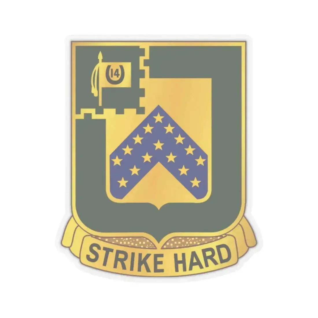 16 Cavalry Regiment (U.S. Army) STICKER Vinyl Kiss-Cut Decal 2 Inch Transparent - The Sticker Space