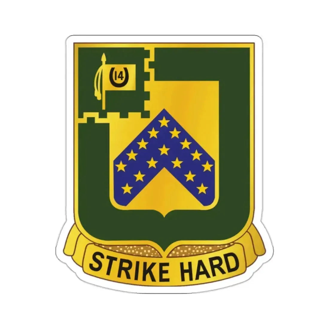 16 Cavalry Regiment (U.S. Army) STICKER Vinyl Kiss-Cut Decal 2 Inch White - The Sticker Space