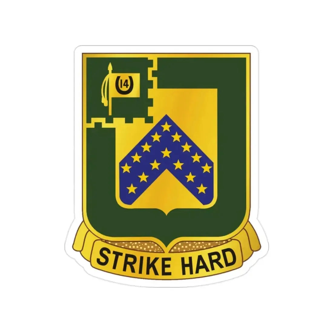 16 Cavalry Regiment (U.S. Army) Transparent STICKER Die-Cut Vinyl Decal 2 Inch - The Sticker Space
