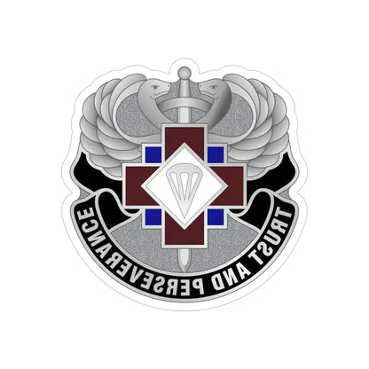 16 Hospital Center (U.S. Army) REVERSE PRINT Transparent Die-Cut STICKER 4 Inch Die-Cut Transparent - The Sticker Space