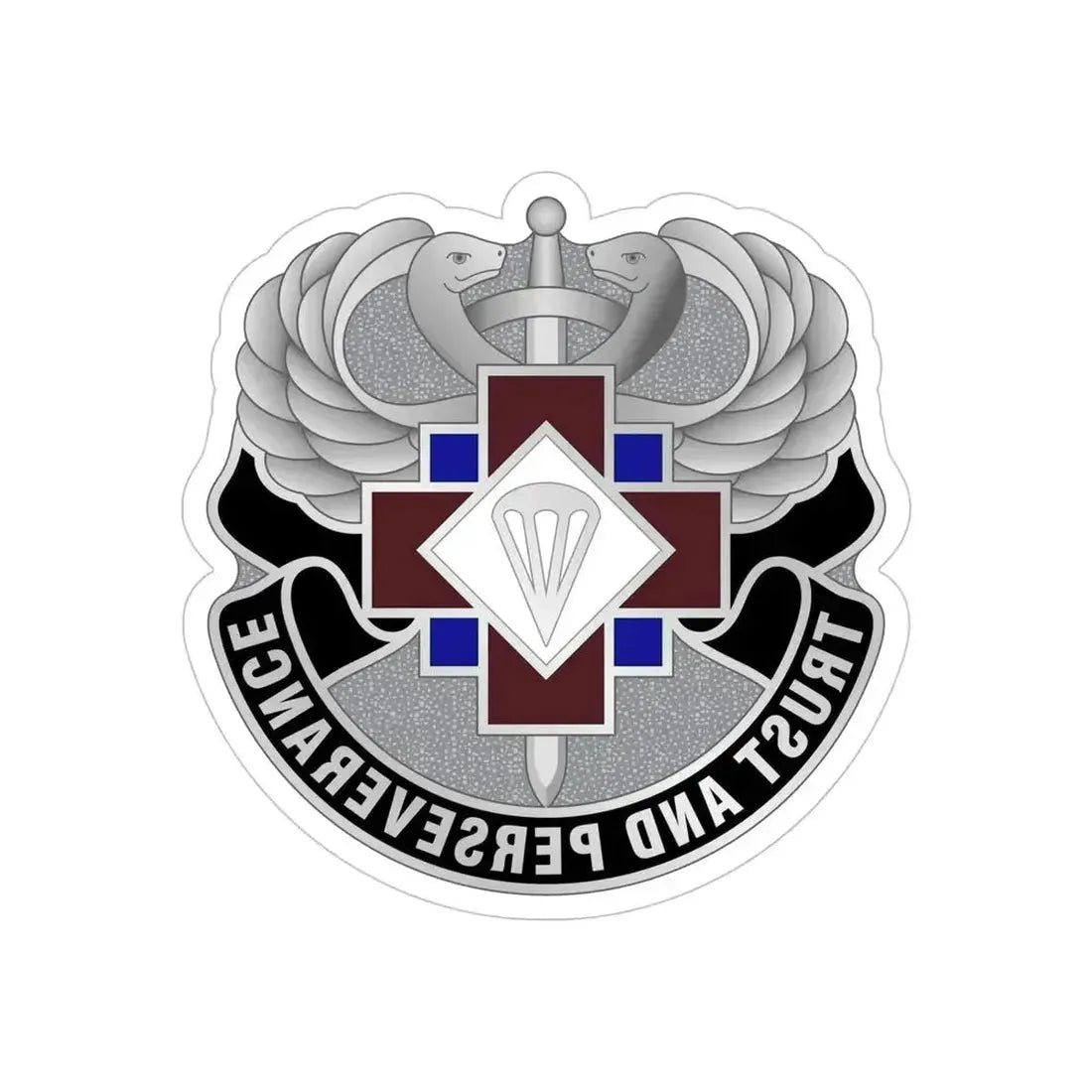 16 Hospital Center (U.S. Army) REVERSE PRINT Transparent Die-Cut STICKER 6 Inch Die-Cut Transparent - The Sticker Space