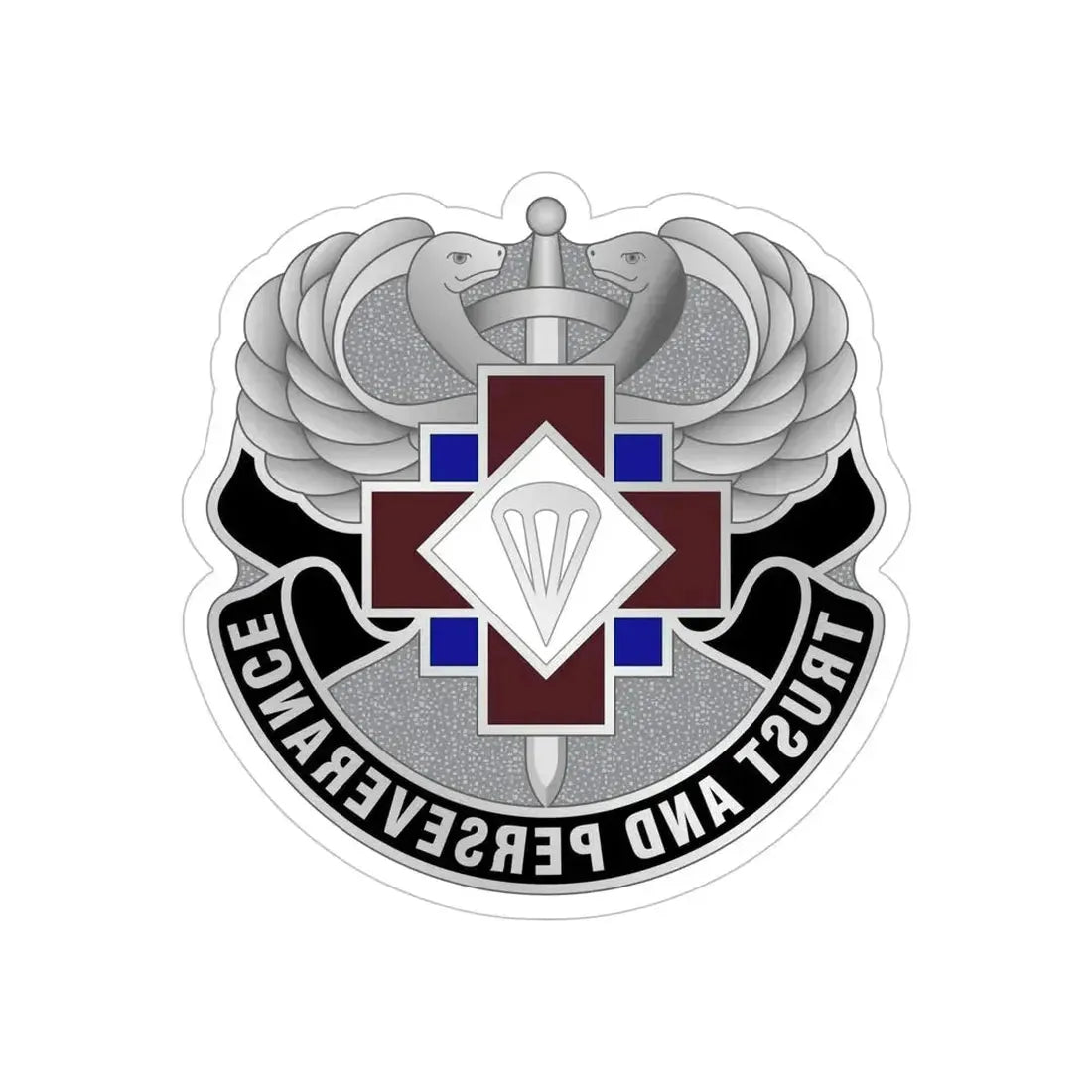 16 Hospital Center (U.S. Army) REVERSE PRINT Transparent Die-Cut STICKER - The Sticker Space