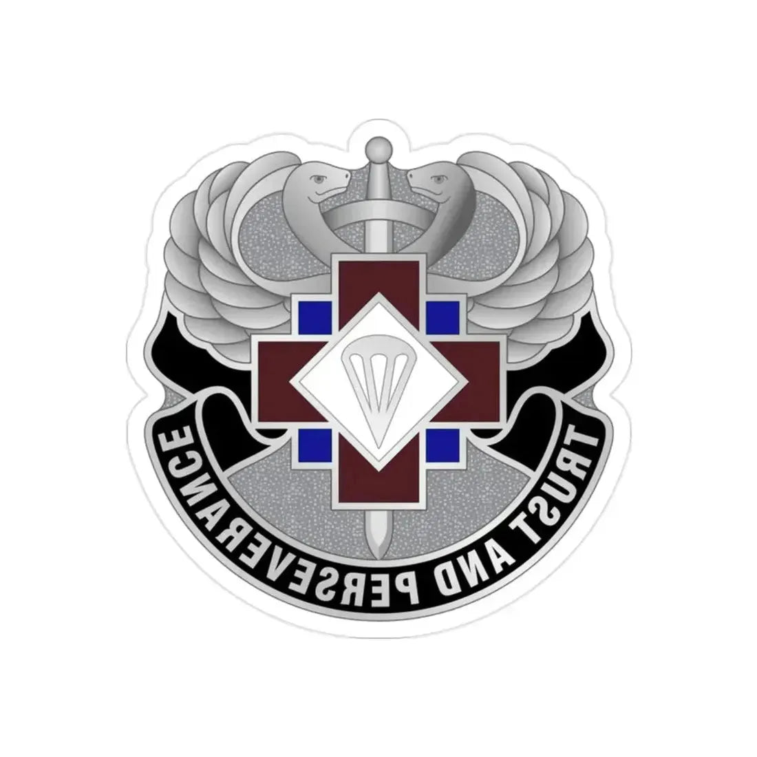 16 Hospital Center (U.S. Army) REVERSE PRINT Transparent Die-Cut STICKER - The Sticker Space