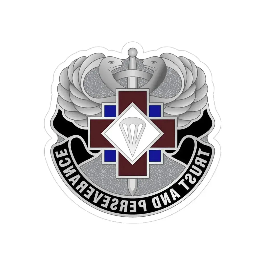 16 Hospital Center (U.S. Army) REVERSE PRINT Transparent Die-Cut STICKER - The Sticker Space