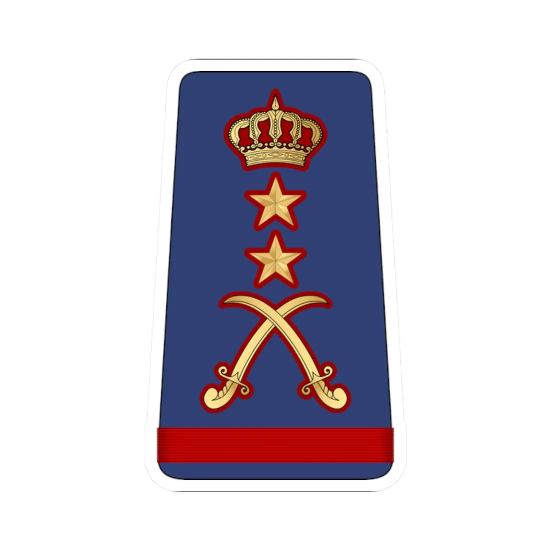 16. KAF GEN (Kuwait) (Military Rank) STICKER Vinyl Kiss-Cut Decal 2 Inch White - The Sticker Space