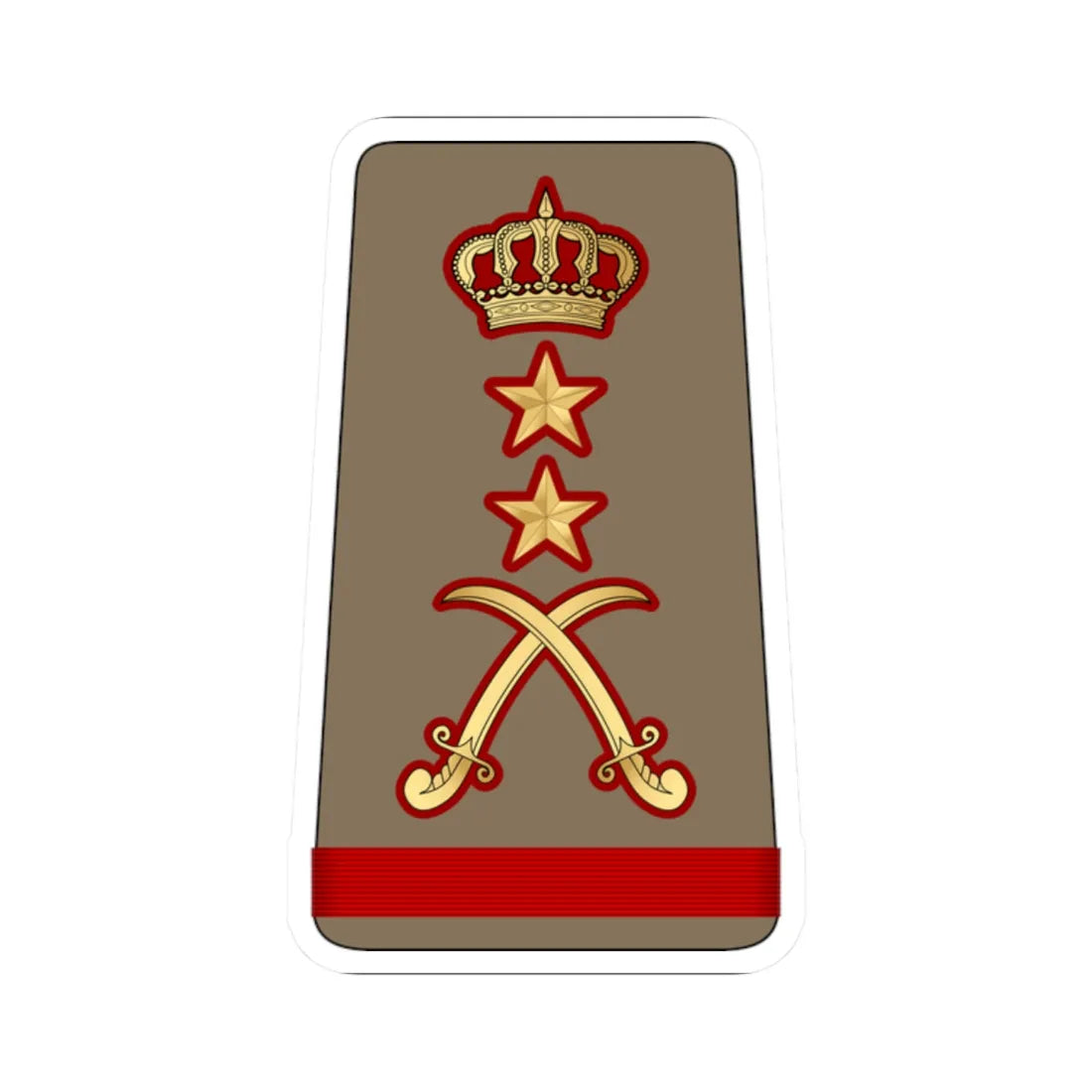 16. KLF GEN (Kuwait) (Military Rank) STICKER Vinyl Kiss-Cut Decal 2 Inch White - The Sticker Space