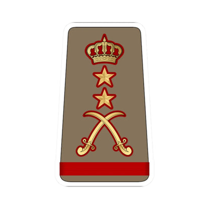 16. KLF GEN (Kuwait) (Military Rank) STICKER Vinyl Kiss-Cut Decal 2 Inch White - The Sticker Space