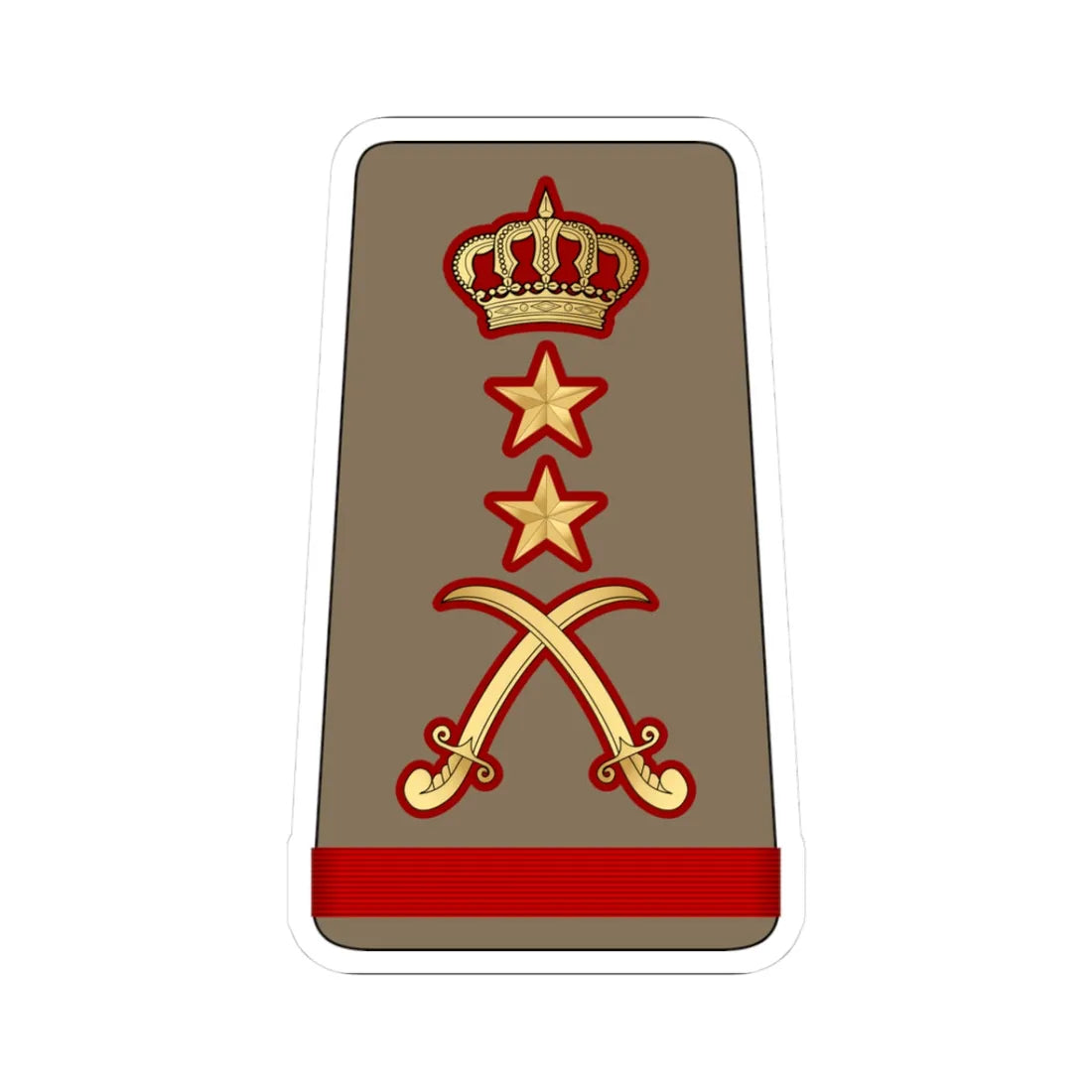 16. KLF GEN (Kuwait) (Military Rank) STICKER Vinyl Kiss-Cut Decal 3 Inch White - The Sticker Space