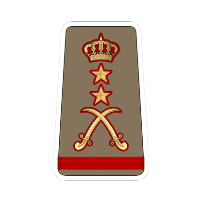16. KLF GEN (Kuwait) (Military Rank) STICKER Vinyl Kiss-Cut Decal 3 Inch White - The Sticker Space