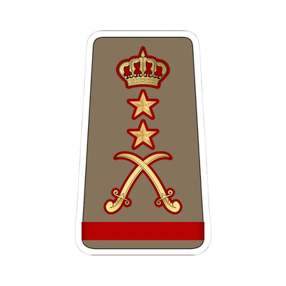 16. KLF GEN (Kuwait) (Military Rank) STICKER Vinyl Kiss-Cut Decal 4 Inch White - The Sticker Space