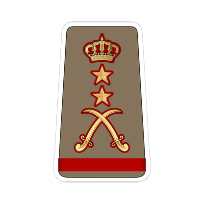 16. KLF GEN (Kuwait) (Military Rank) STICKER Vinyl Kiss-Cut Decal 6 Inch White - The Sticker Space