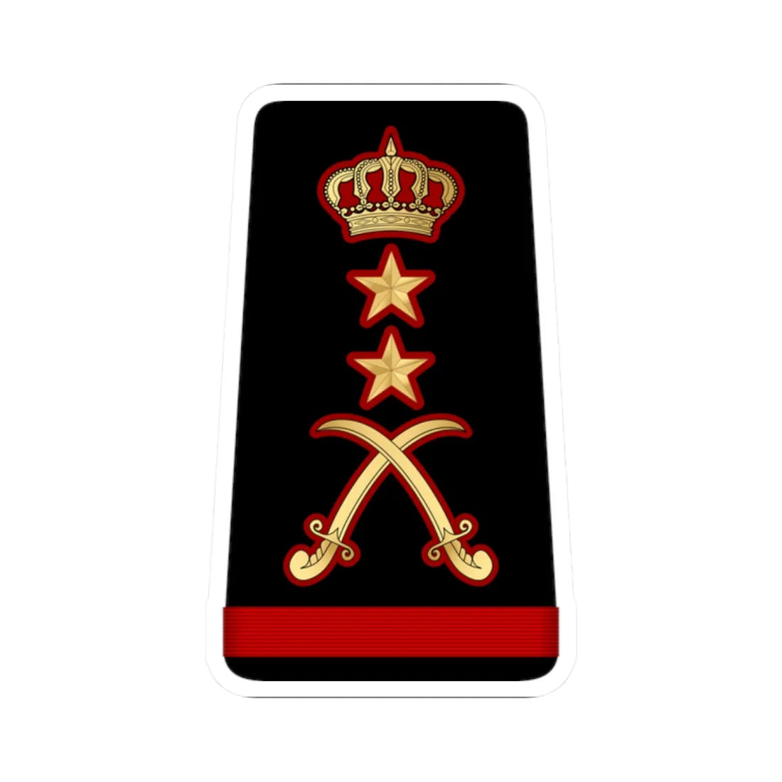 16. KNF GEN (Kuwait) (Military Rank) STICKER Vinyl Kiss-Cut Decal 2 Inch White - The Sticker Space