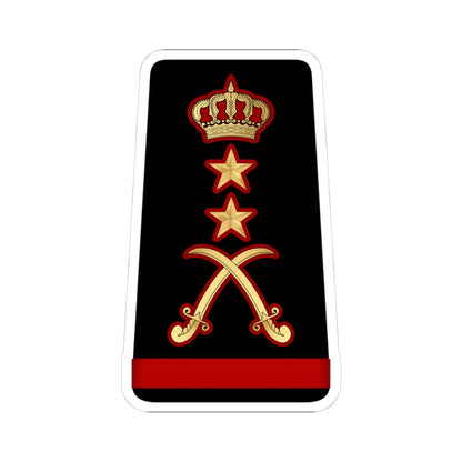 16. KNF GEN (Kuwait) (Military Rank) STICKER Vinyl Kiss-Cut Decal 4 Inch White - The Sticker Space