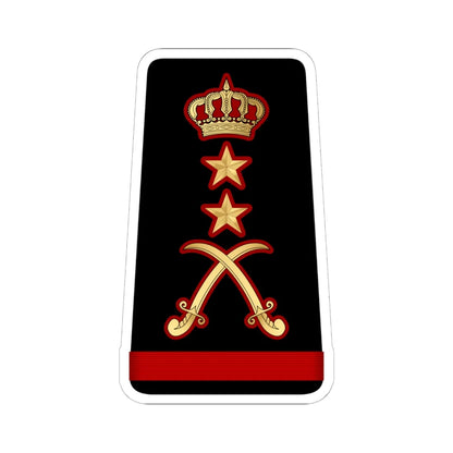 16. KNF GEN (Kuwait) (Military Rank) STICKER Vinyl Kiss-Cut Decal 6 Inch White - The Sticker Space