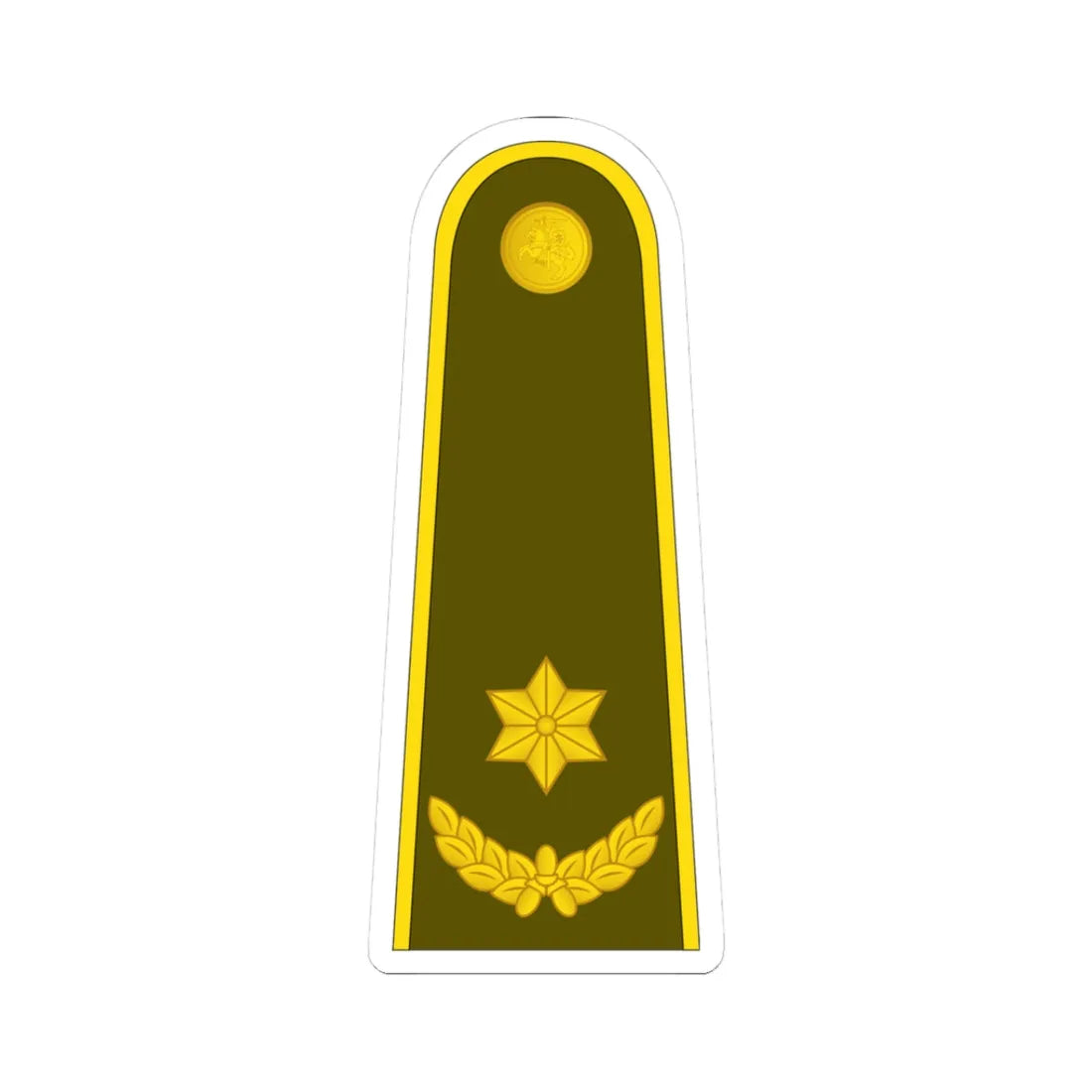 16 Lithuania Army MAJ (Lithuania) (Military Rank) STICKER Vinyl Kiss-Cut Decal 3 Inch White - The Sticker Space
