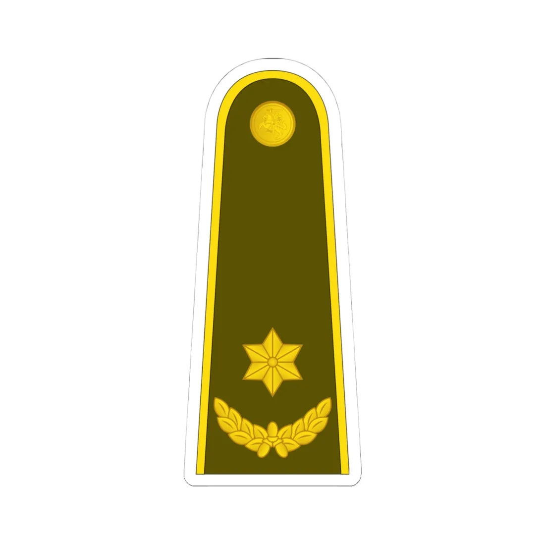 16 Lithuania Army MAJ (Lithuania) (Military Rank) STICKER Vinyl Kiss-Cut Decal 4 Inch White - The Sticker Space