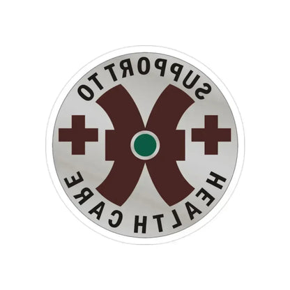 16 Medical Battalion (U.S. Army) REVERSE PRINT Transparent Die-Cut STICKER 2 Inch Die-Cut Transparent - The Sticker Space