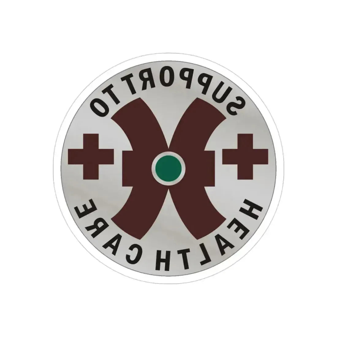 16 Medical Battalion (U.S. Army) REVERSE PRINT Transparent Die-Cut STICKER 3 Inch Die-Cut Transparent - The Sticker Space