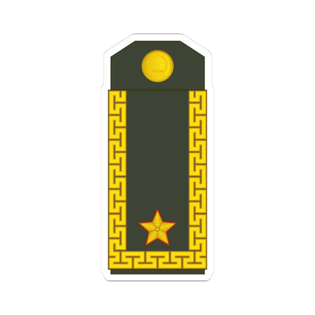 16 Mongolian Army BG (Mongolia) (Military Rank) STICKER Vinyl Kiss-Cut Decal 3 Inch White - The Sticker Space
