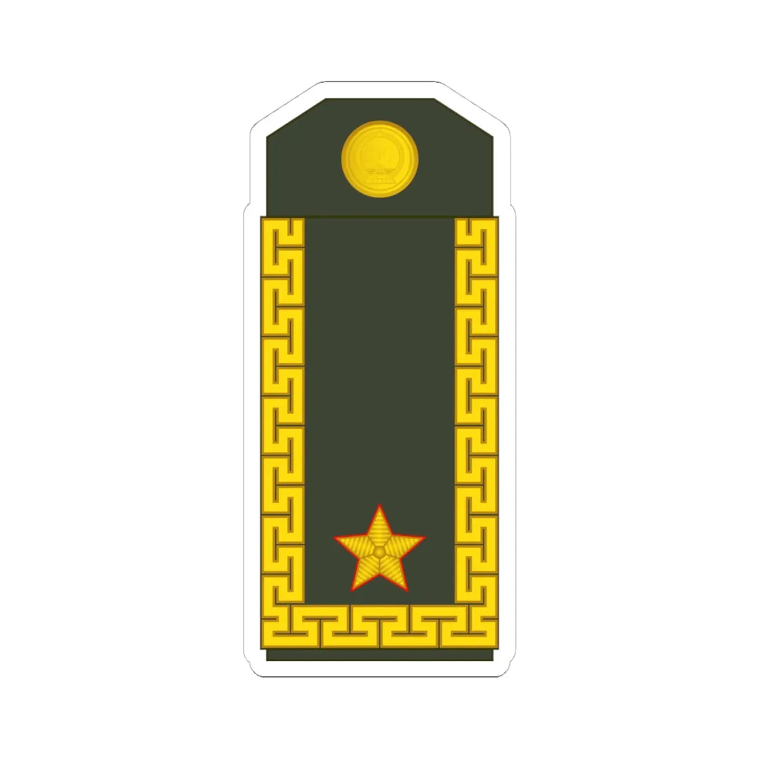 16 Mongolian Army BG (Mongolia) (Military Rank) STICKER Vinyl Kiss-Cut Decal 4 Inch White - The Sticker Space