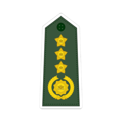 16. Myanmar Army GEN (Myanmar) (Military Rank) STICKER Vinyl Kiss-Cut Decal 4 Inch White - The Sticker Space