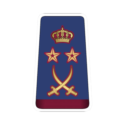 16. QEAF GEN (Qatar) (Military Rank) STICKER Vinyl Kiss-Cut Decal 2 Inch White - The Sticker Space