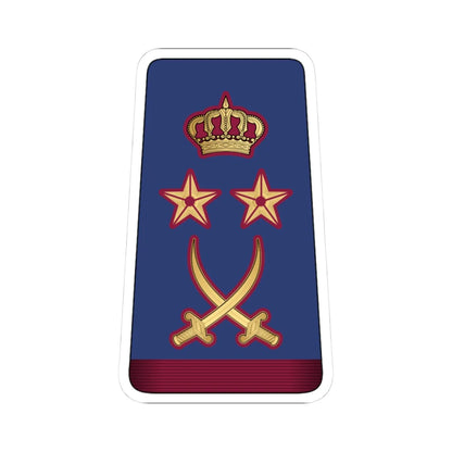 16. QEAF GEN (Qatar) (Military Rank) STICKER Vinyl Kiss-Cut Decal 3 Inch White - The Sticker Space