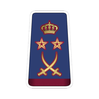 16. QEAF GEN (Qatar) (Military Rank) STICKER Vinyl Kiss-Cut Decal 6 Inch White - The Sticker Space