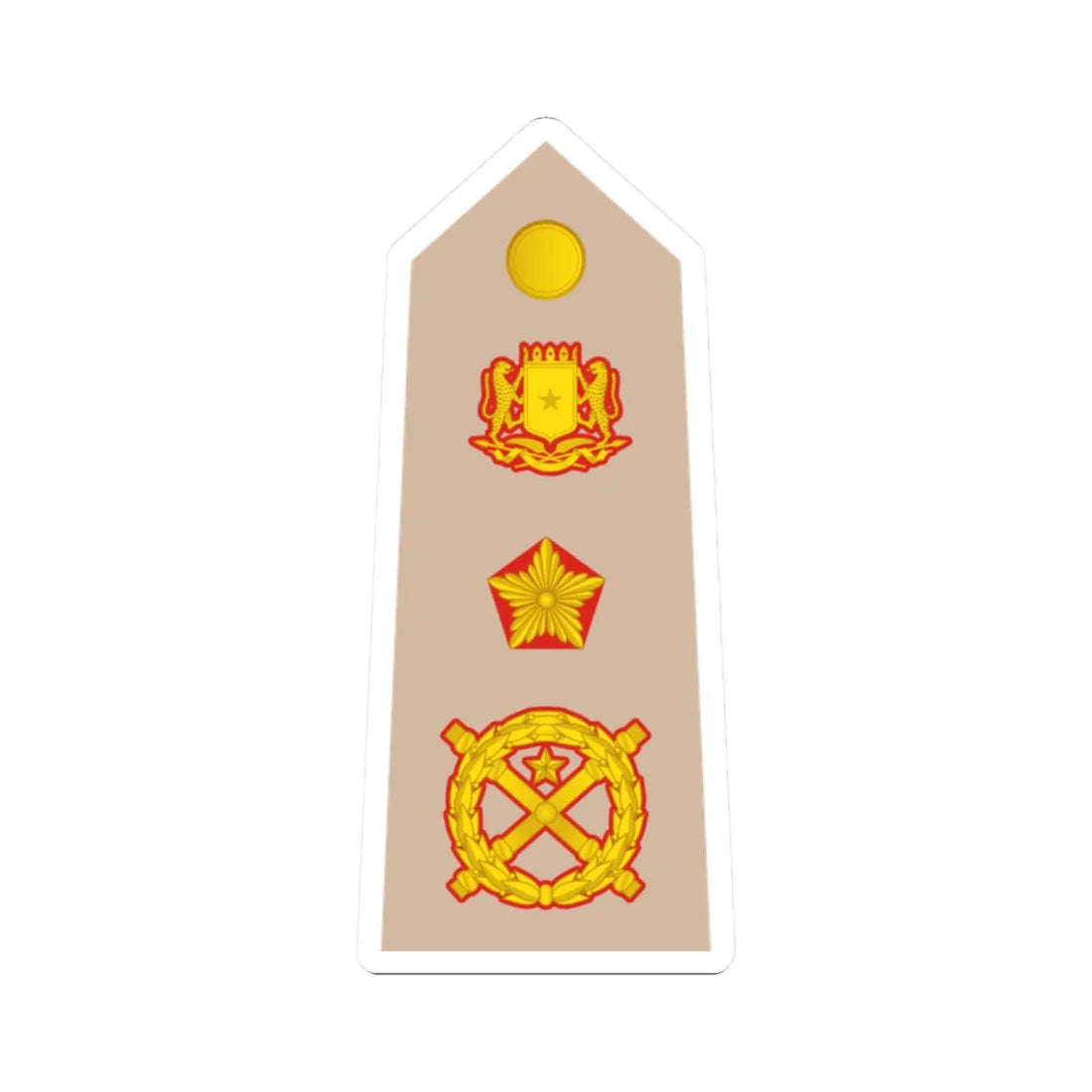16 Somali Army MG (Mali) (Military Rank) STICKER Vinyl Kiss-Cut Decal 2 Inch White - The Sticker Space