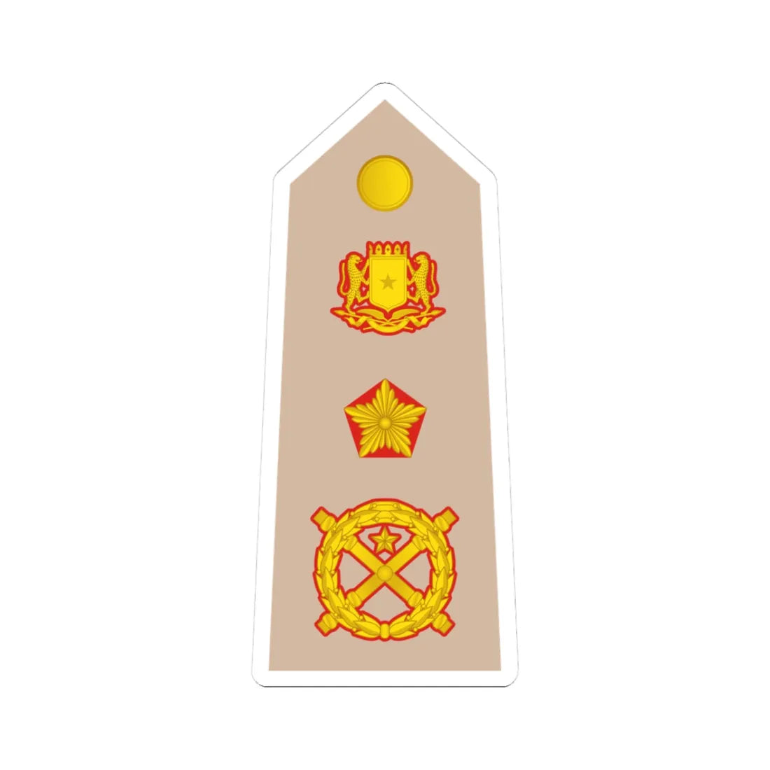16 Somali Army MG (Mali) (Military Rank) STICKER Vinyl Kiss-Cut Decal 3 Inch White - The Sticker Space