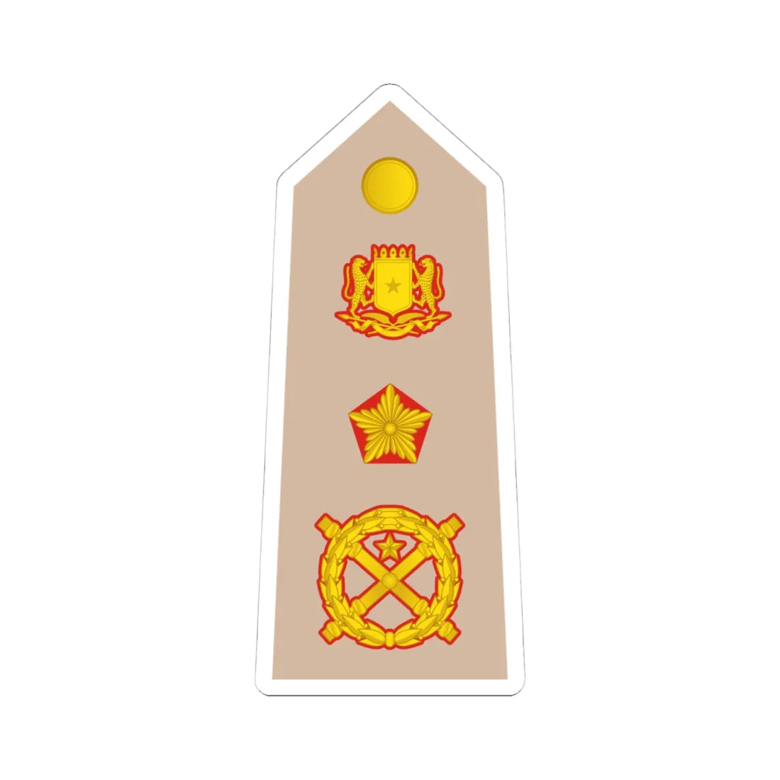 16 Somali Army MG (Mali) (Military Rank) STICKER Vinyl Kiss-Cut Decal 4 Inch White - The Sticker Space