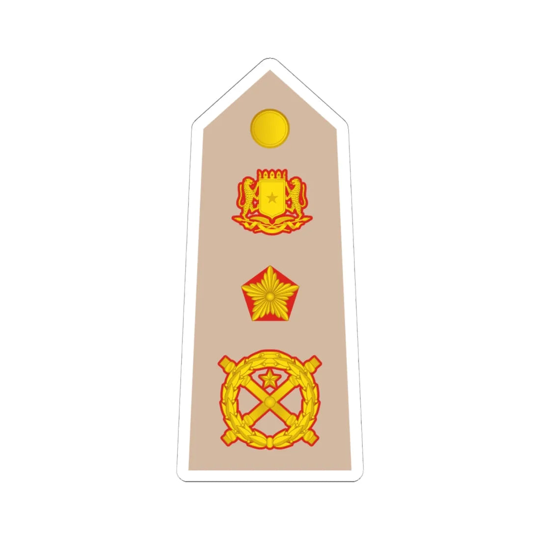 16 Somali Army MG (Mali) (Military Rank) STICKER Vinyl Kiss-Cut Decal 6 Inch White - The Sticker Space