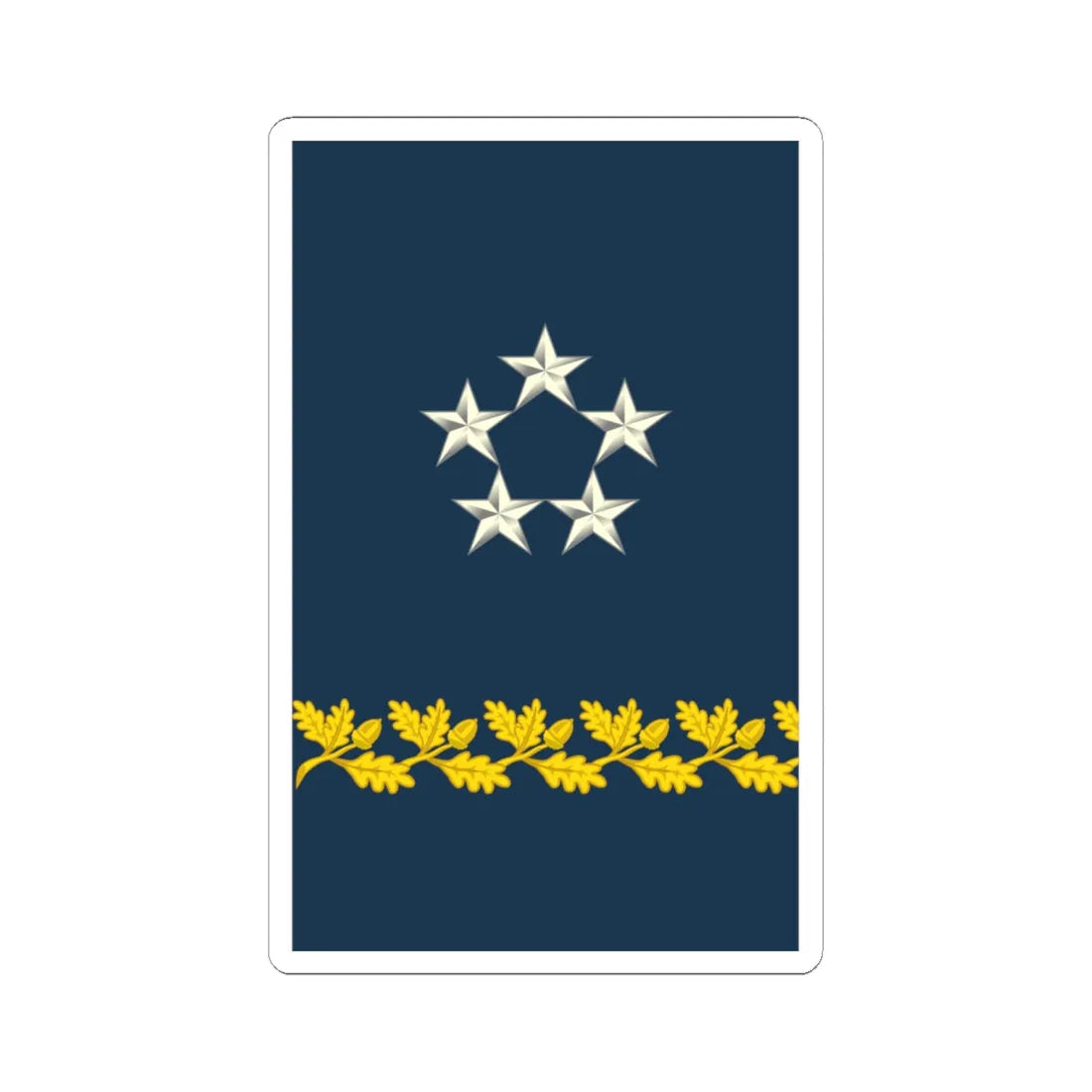 16 US Army Mess Uniform GA (United States) (Military Rank) STICKER Vinyl Kiss-Cut Decal 6 Inch White - The Sticker Space